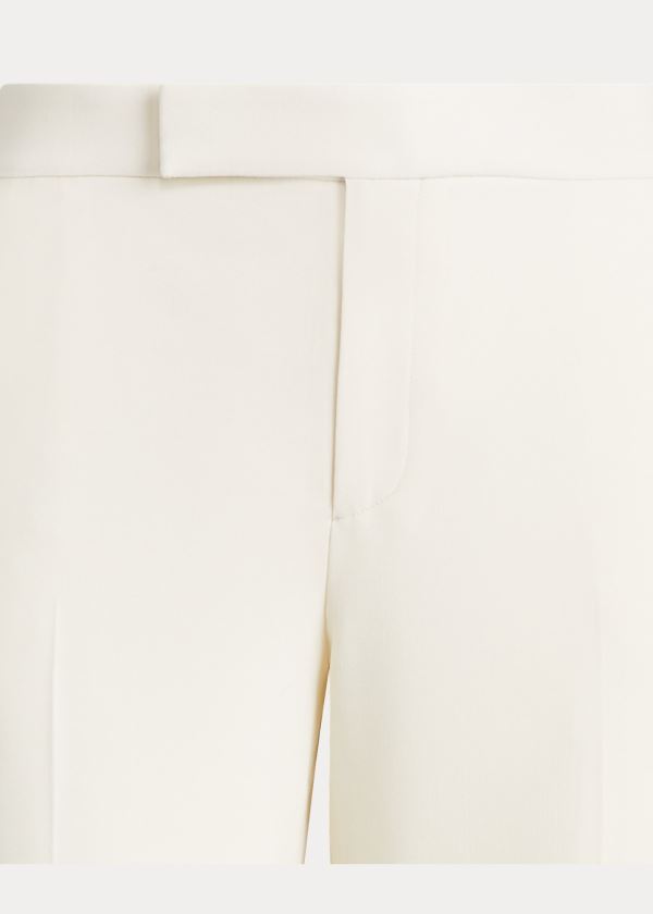 Ralph Lauren Seth Wool Crepe Pant Krém | CADniDOO