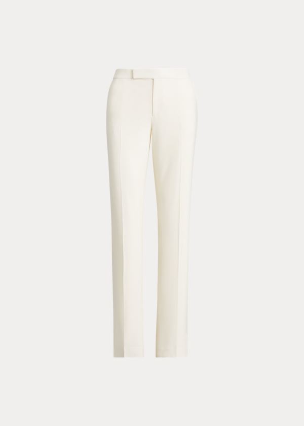 Ralph Lauren Seth Wool Crepe Pant Krém | CADniDOO