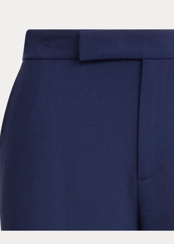 Ralph Lauren Seth Wool Crepe Pant Tmavě Blankyt | uwuC6eil