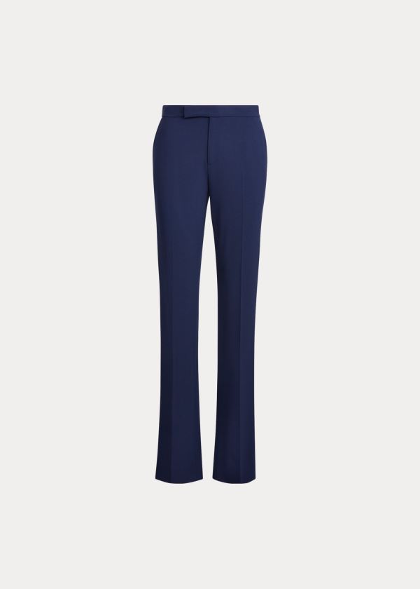 Ralph Lauren Seth Wool Crepe Pant Tmavě Blankyt | uwuC6eil