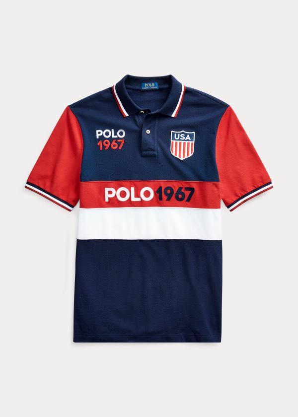 Ralph Lauren Shield Polo Shirt - All Fits Tmavě Blankyt Viacfarebný | 7V06Aa0v