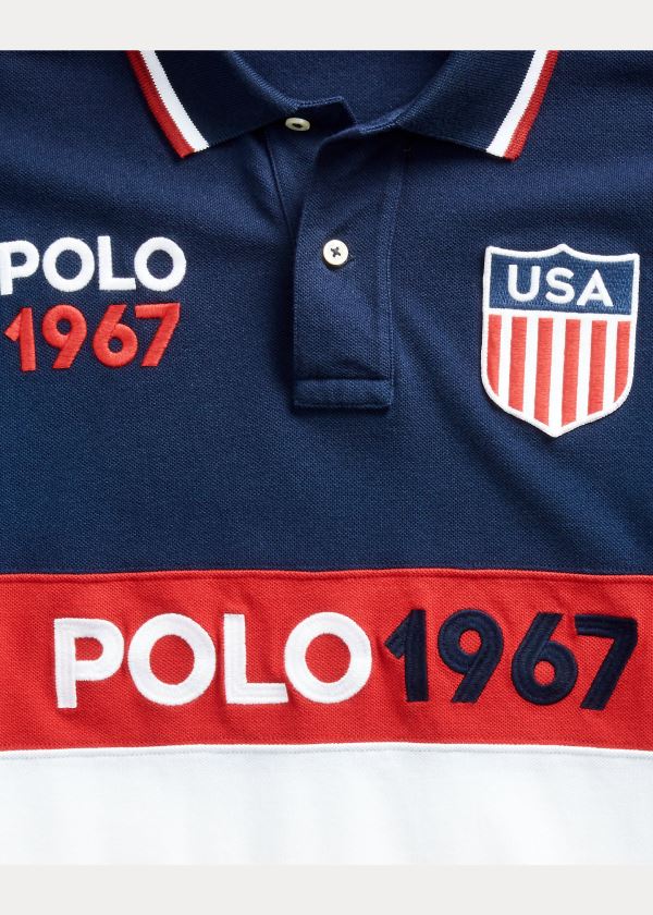Ralph Lauren Shield Polo Shirt - All Fits Tmavě Blankyt Viacfarebný | 7V06Aa0v