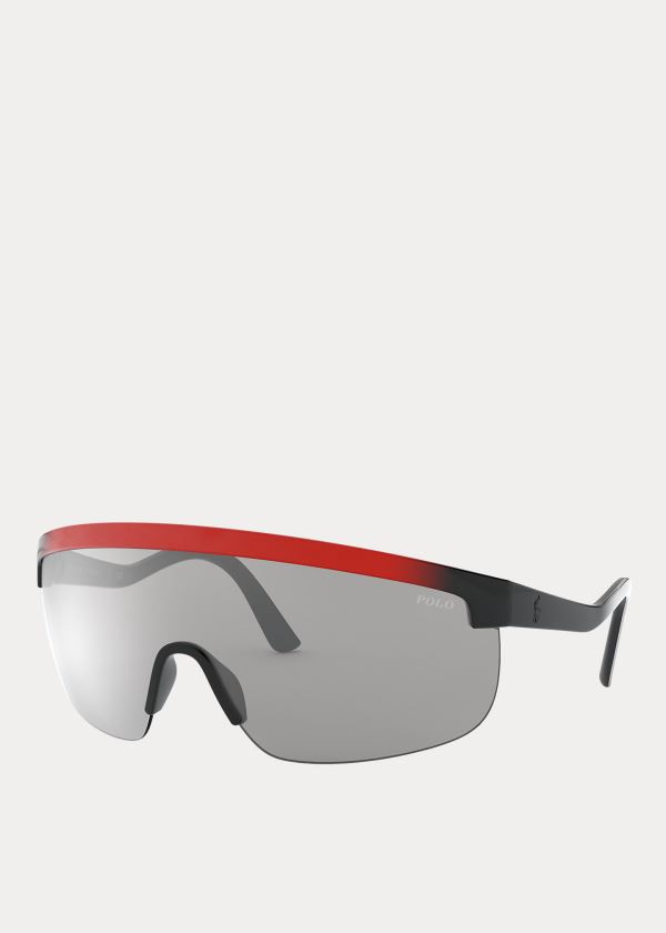 Ralph Lauren Shield Sunglasses Stříbrné | GNZAAFND