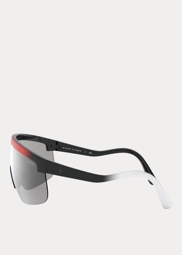 Ralph Lauren Shield Sunglasses Stříbrné | GNZAAFND