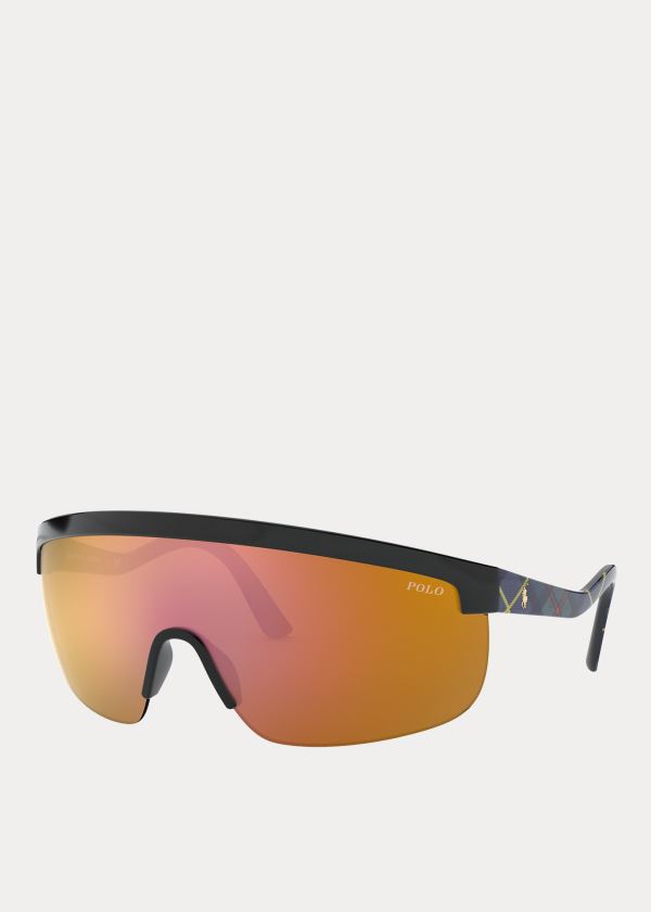 Ralph Lauren Shield Sunglasses Zlaté | 8X62cPdC