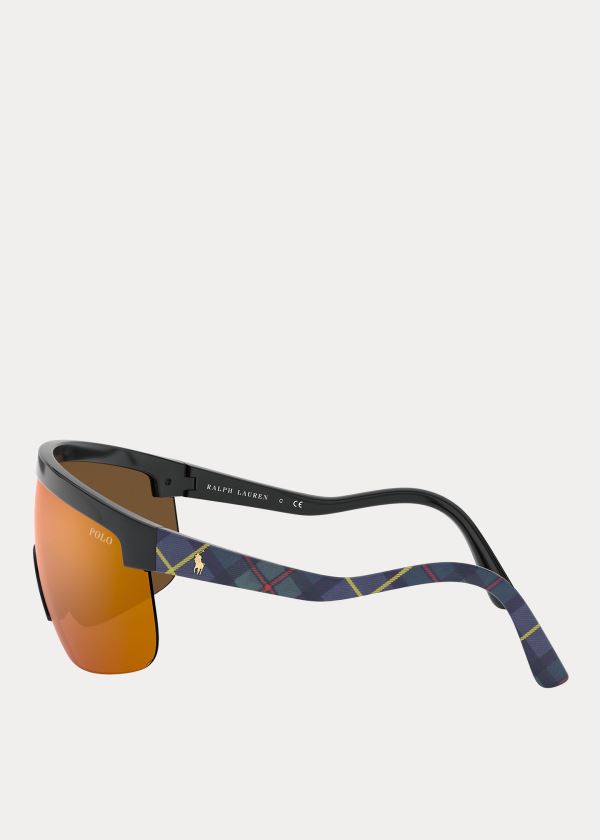 Ralph Lauren Shield Sunglasses Zlaté | 8X62cPdC