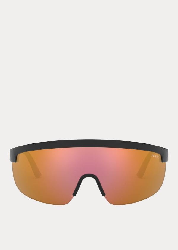 Ralph Lauren Shield Sunglasses Zlaté | 8X62cPdC