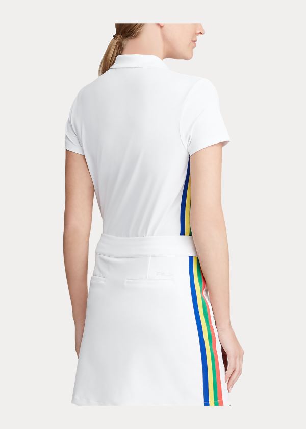 Ralph Lauren Side-Stripe Golfové Skort Bílé | 7Ii5CvbR