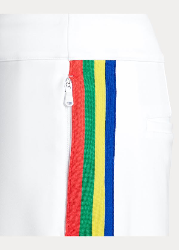 Ralph Lauren Side-Stripe Golfové Skort Bílé | 7Ii5CvbR