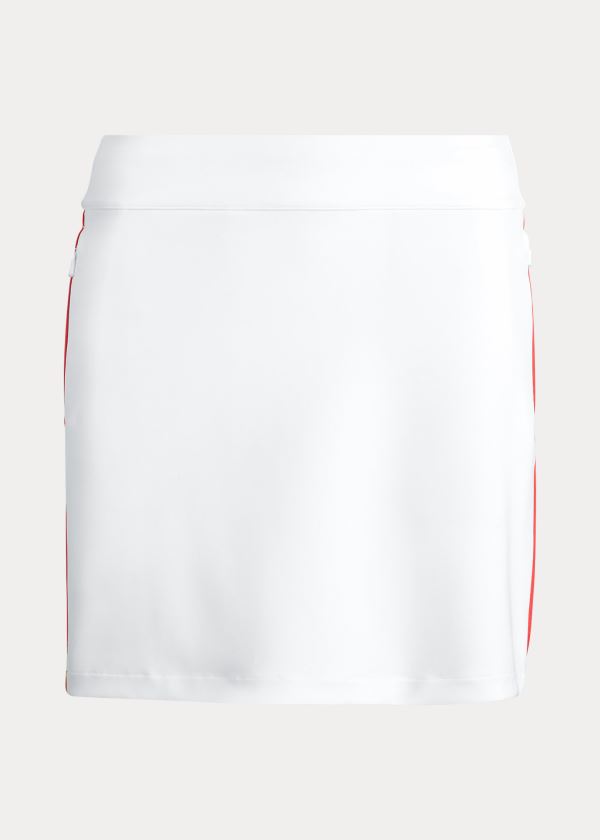Ralph Lauren Side-Stripe Golfové Skort Bílé | 7Ii5CvbR
