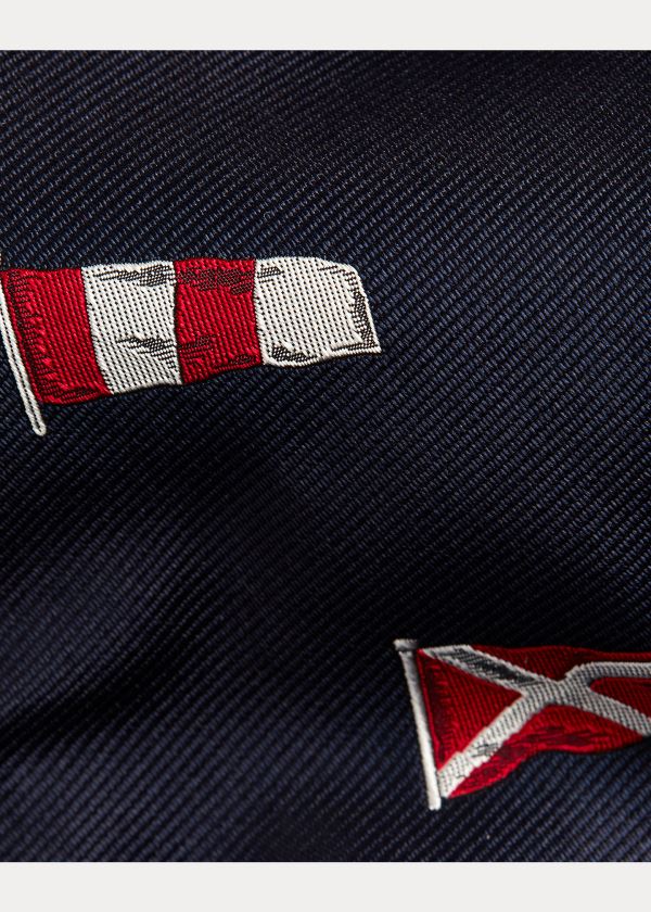 Ralph Lauren Signal Flags Silk Tie Tmavě Blankyt Královská Modrá Blankyt Červené | afrtCgSF