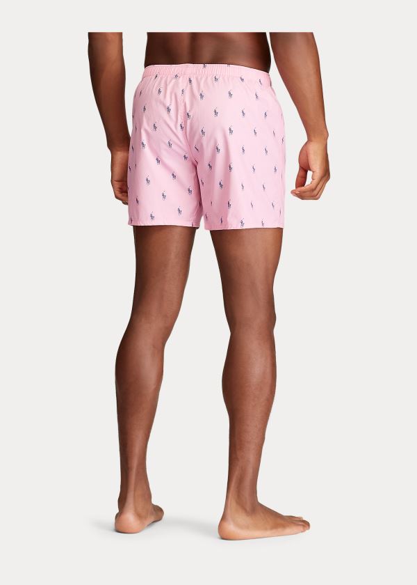 Ralph Lauren Signature Pony Bavlněné Boxerské Růžové Blankyt | IRVIGbUX