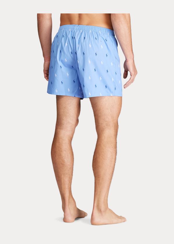Ralph Lauren Signature Pony Bavlněné Boxerské Blankyt Bílé | PrPo0cH4