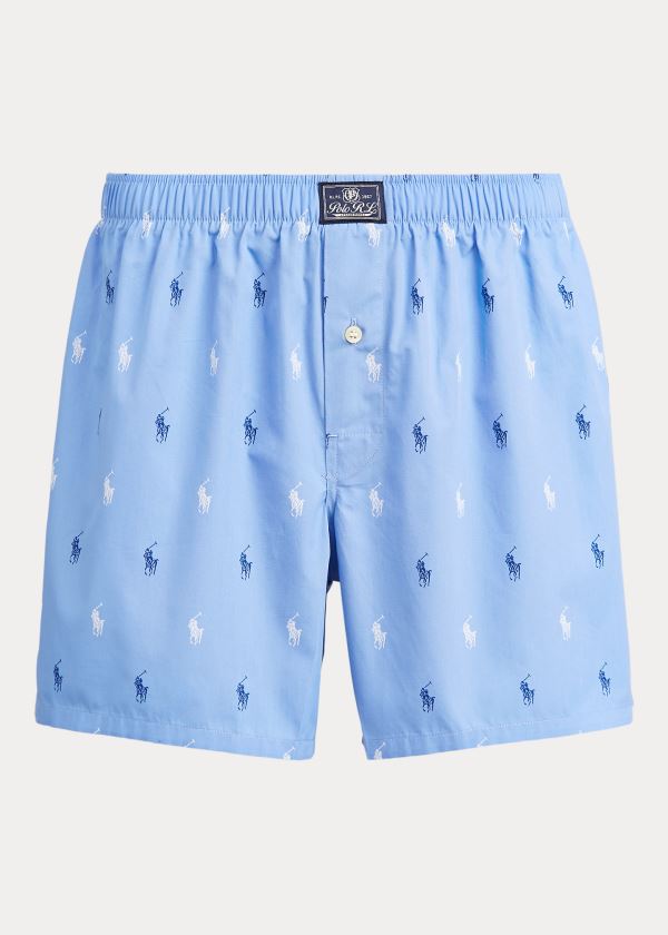 Ralph Lauren Signature Pony Bavlněné Boxerské Blankyt Bílé | PrPo0cH4