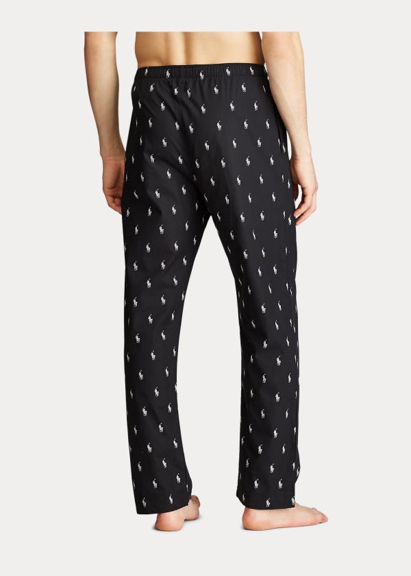 Ralph Lauren Signature Pony Pajama Pant Černé Bílé | NX0tqTkY