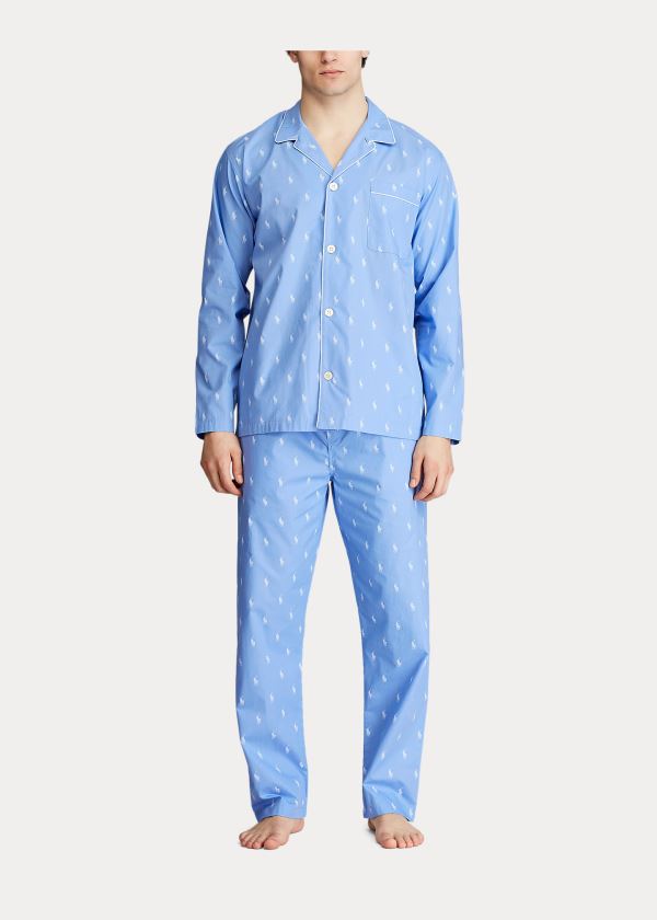 Ralph Lauren Signature Pony Pajama Shirt Blankyt Bílé | xv63iYm7