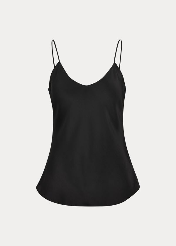 Ralph Lauren Silk Camisole Černé | 3HtENbBv