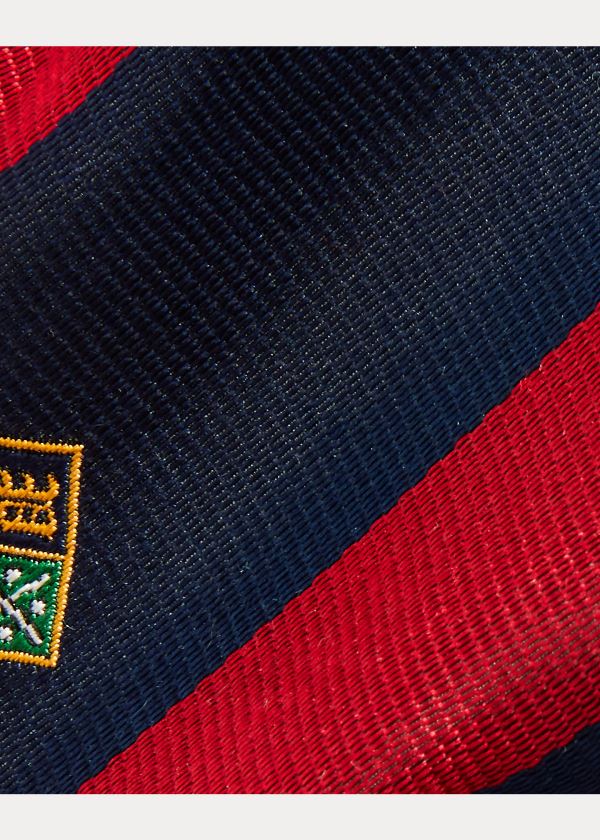 Ralph Lauren Silk Club Bow Tie Tmavě Blankyt Červené | 3nuTg89j