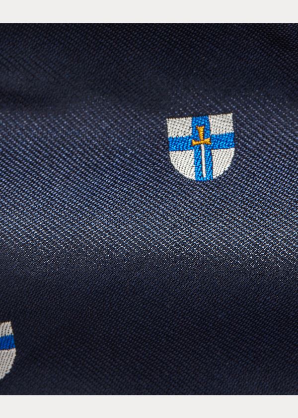 Ralph Lauren Silk Club Tie Tmavě Blankyt | IHxxYYDM