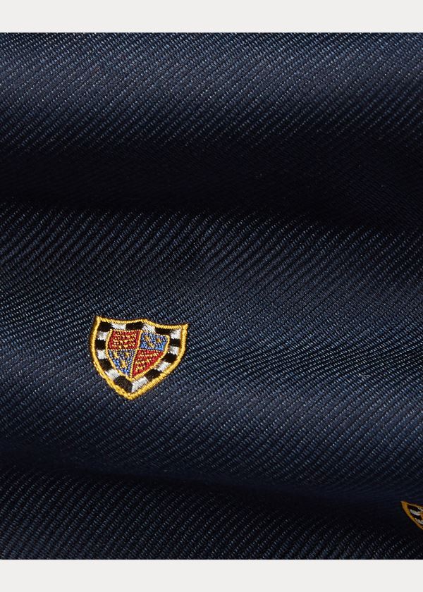 Ralph Lauren Silk Narrow Club Tie Tmavě Blankyt | db71MUzf
