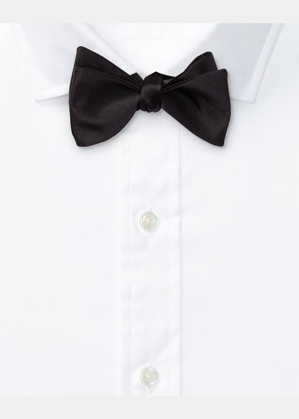 Ralph Lauren Silk Satin Bow Tie Černé | ViSW0Vzq