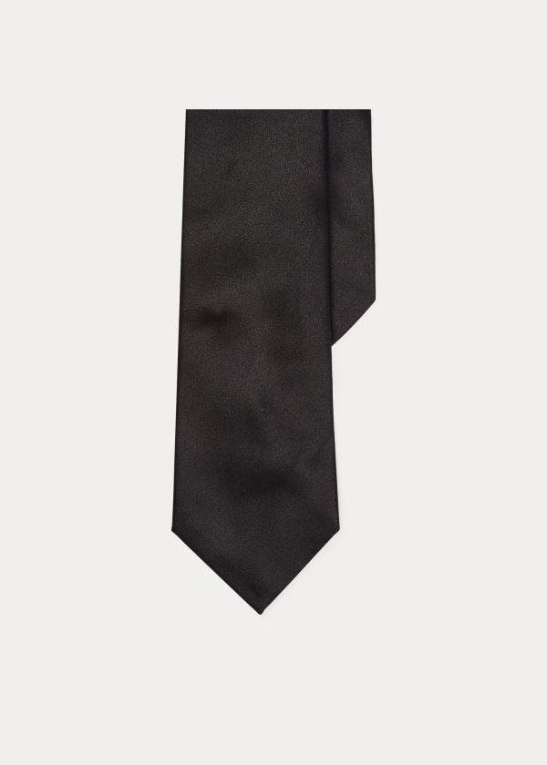 Ralph Lauren Silk Satin Tie Černé | 9bzcM8yV