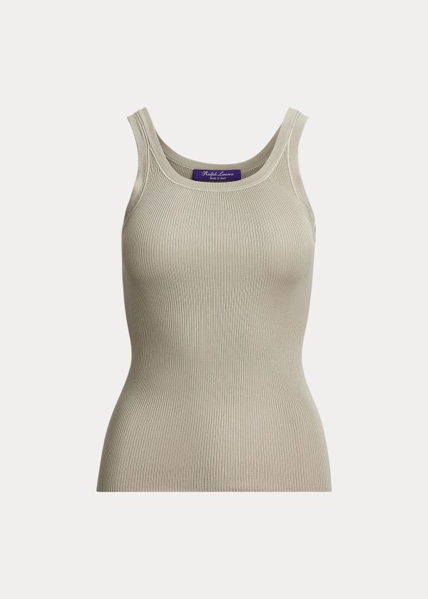 Ralph Lauren Silk Tank Top Hnědé | bvwy1SLf