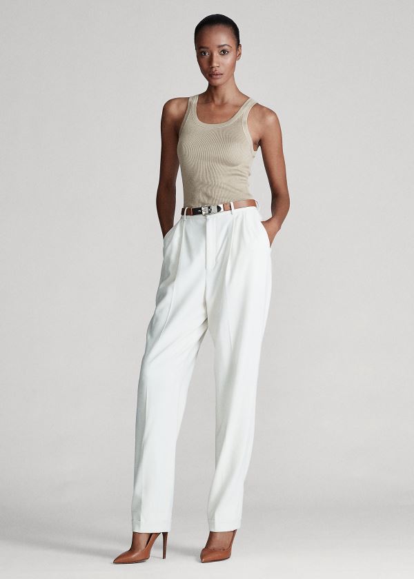 Ralph Lauren Silk Tank Top Hnědé | bvwy1SLf