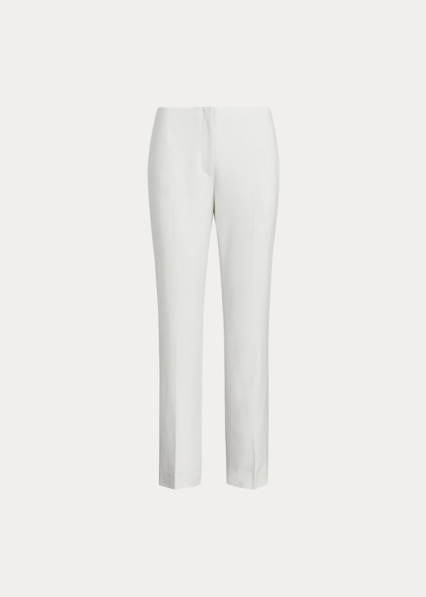 Ralph Lauren Simone Wool-Blend Pant Krém | 6GmQiV0o