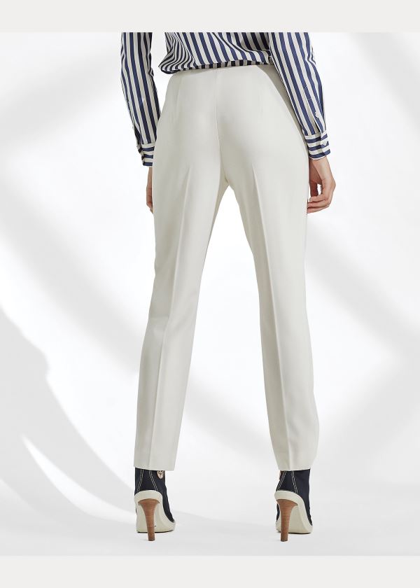 Ralph Lauren Simone Wool-Blend Pant Krém | 6GmQiV0o
