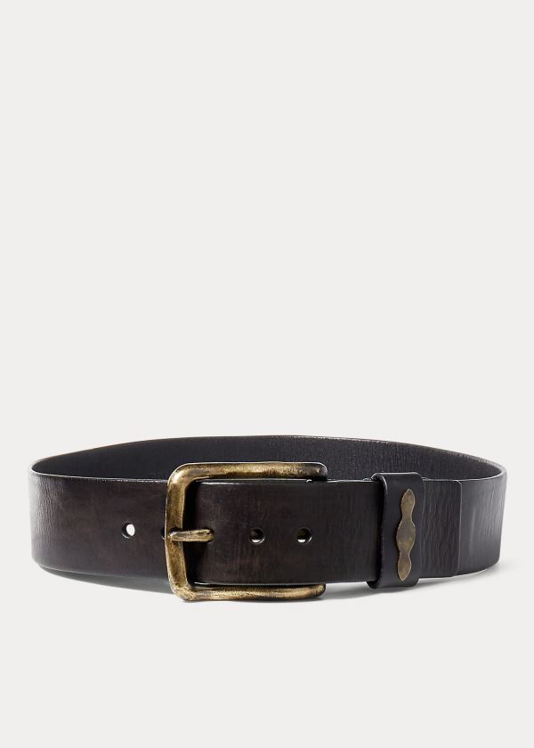 Ralph Lauren Single-Prong Læder Belt Tmavě Hnědé | 8OcifOtb