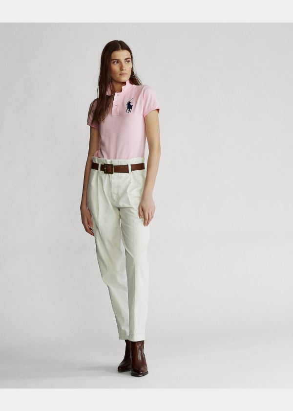 Ralph Lauren Skinny Fit Big Pony Polo Shirt Růžové | HReRrLue