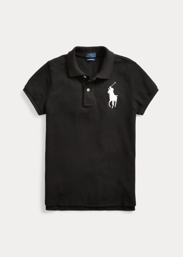 Ralph Lauren Skinny Fit Big Pony Polo Shirt Černé | RGhuIk5F