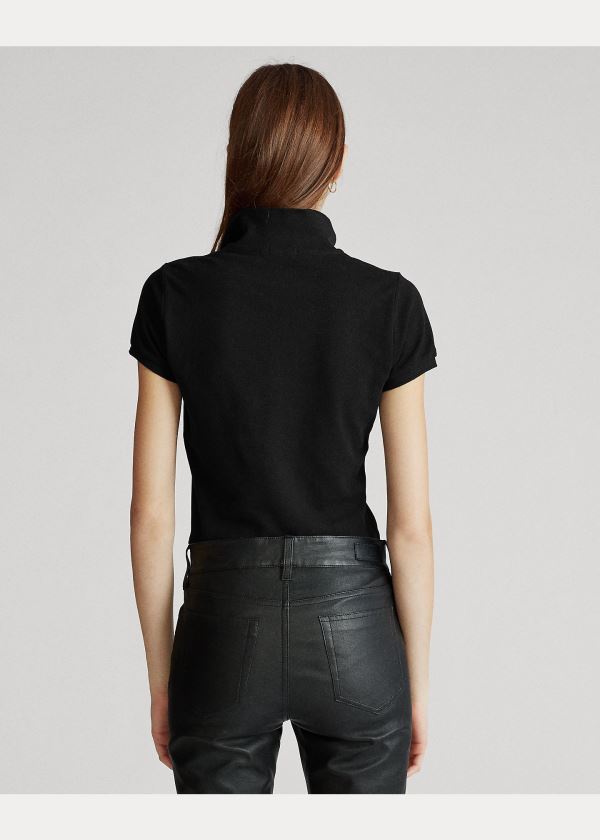 Ralph Lauren Skinny Fit Big Pony Polo Shirt Černé | RGhuIk5F