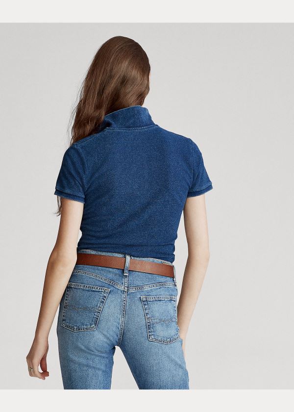 Ralph Lauren Skinny Fit Big Pony Polo Shirt Indigo | WESL7hGg