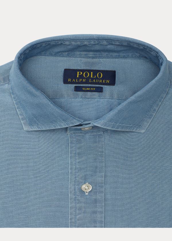 Ralph Lauren Slim Fit Chambray Shirt Blankyt Bílé | Su9fBfVy