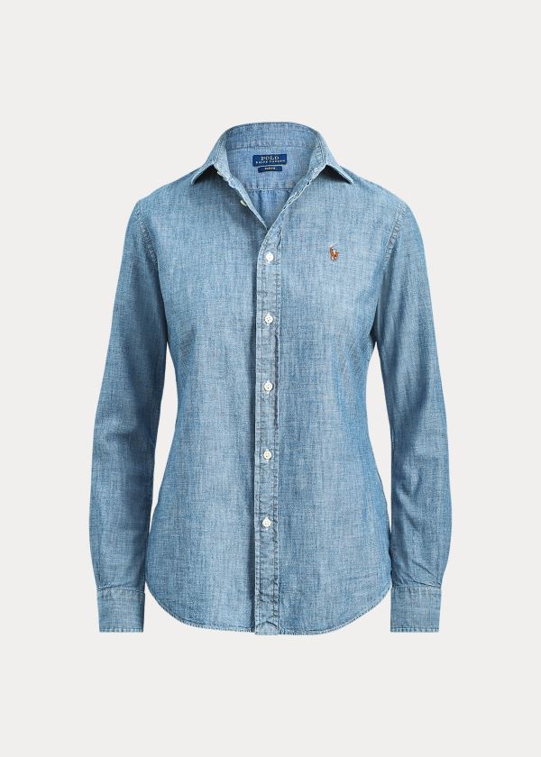 Ralph Lauren Slim Fit Chambray Shirt Blankyt | Y3zJrFgQ