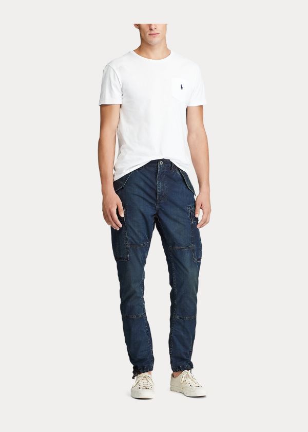 Ralph Lauren Slim Fit Denim Cargo Pant Tmavě Blankyt | 4GWtJd7W