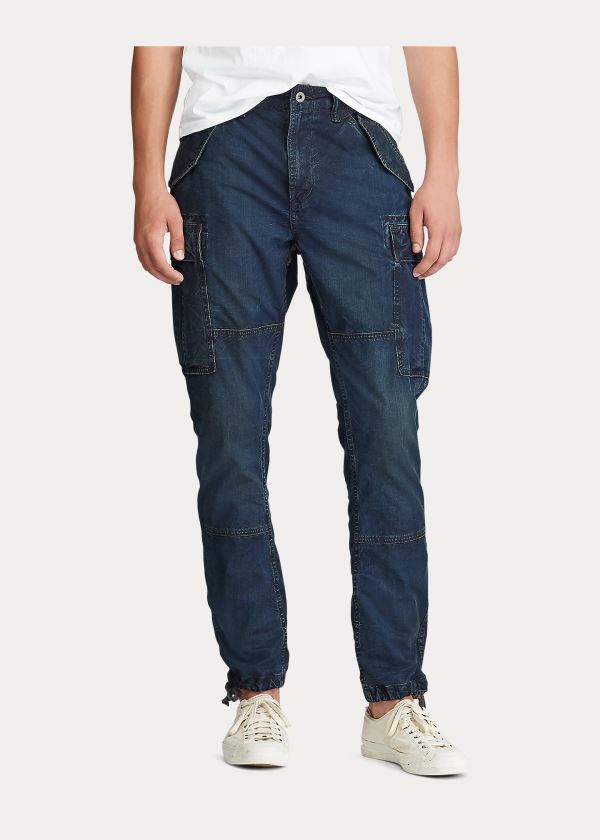 Ralph Lauren Slim Fit Denim Cargo Pant Tmavě Blankyt | 4GWtJd7W