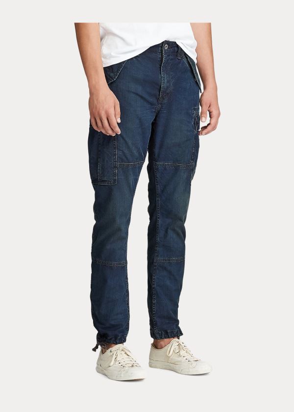 Ralph Lauren Slim Fit Denim Cargo Pant Tmavě Blankyt | 4GWtJd7W