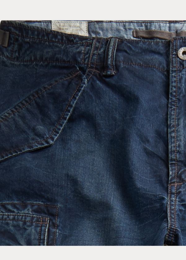 Ralph Lauren Slim Fit Denim Cargo Pant Tmavě Blankyt | 4GWtJd7W