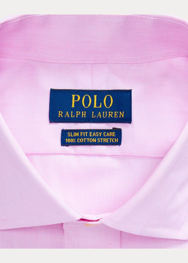 Ralph Lauren Slim Fit End-on-End Shirt Růžové Bílé | fbSOlZkj