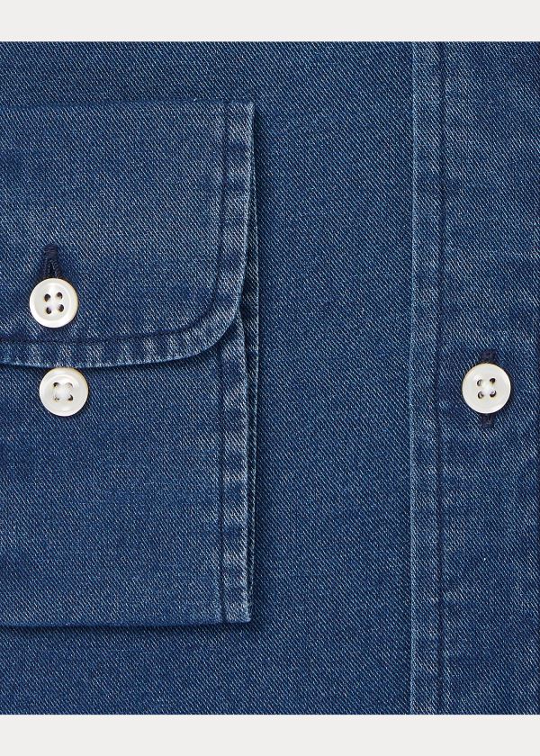 Ralph Lauren Slim Fit Indigo Twill Shirt Indigo | doUG8PyU