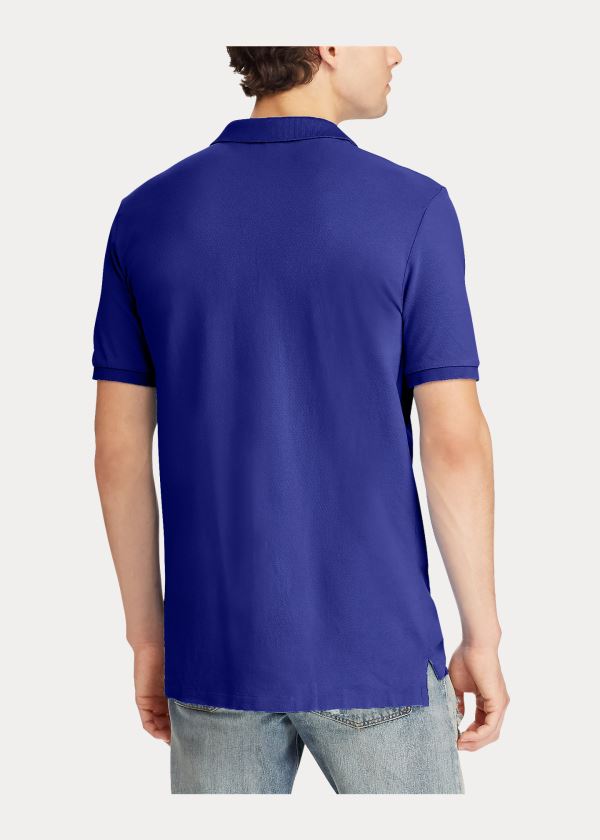 Ralph Lauren Slim Fit Mesh Polo Shirt Královská Modrá Blankyt | ofNnpgYh