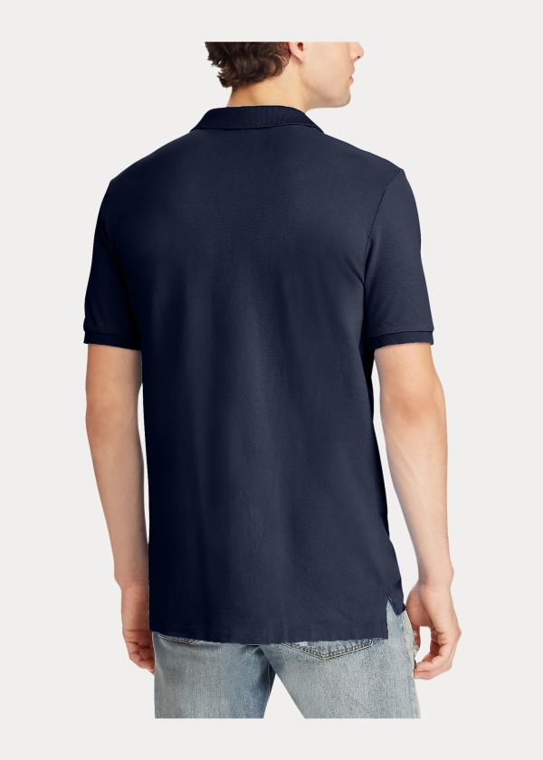 Ralph Lauren Slim Fit Mesh Polo Shirt Tmavě Blankyt | f5SVscRk