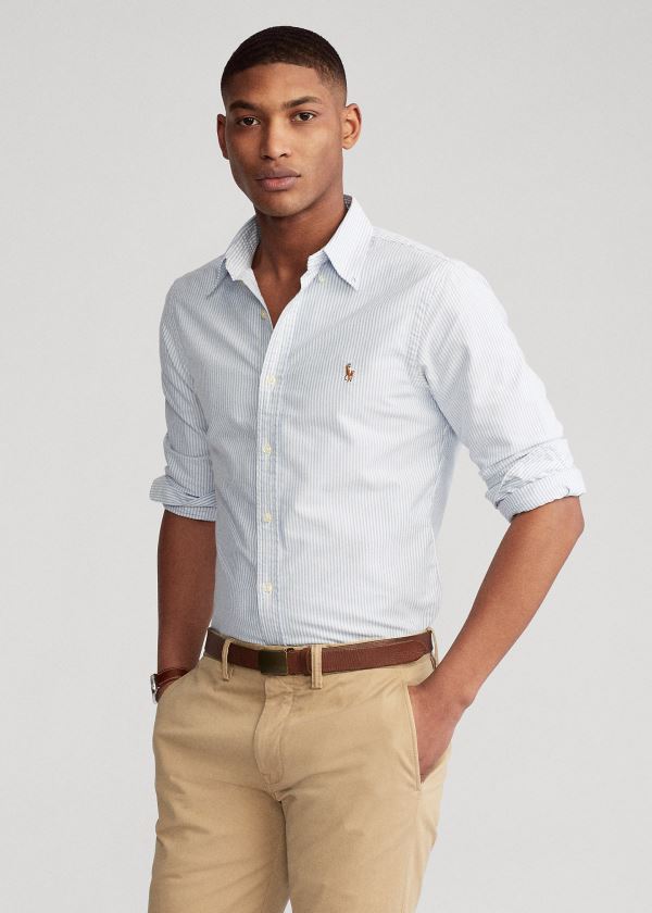 Ralph Lauren Slim Fit Oxford Shirt Blankyt Bílé | LxbEZaAX