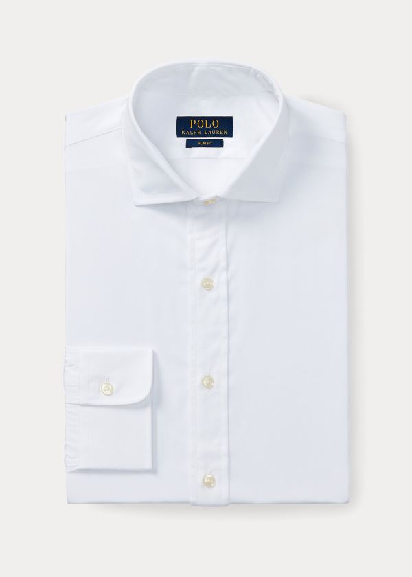Ralph Lauren Slim-Fit Poplin Estate Shirt Bílé | Bp7nmH5U