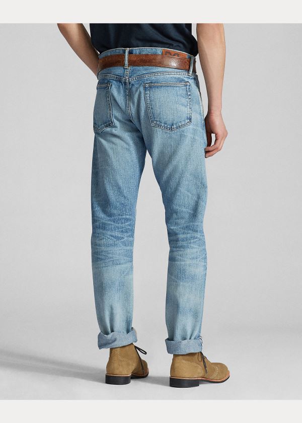 Ralph Lauren Slim Fit Selvedge Jean Blankyt Blankyt Světle Modré | JfVZeLDx