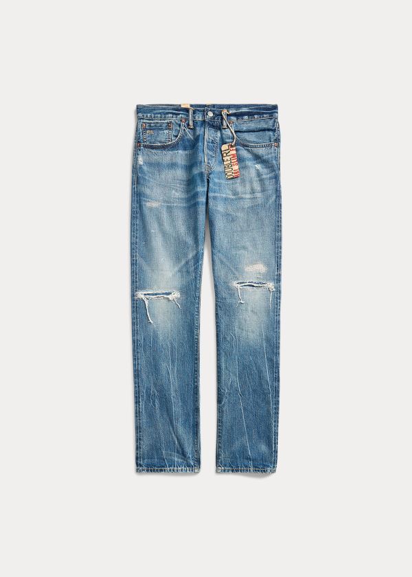 Ralph Lauren Slim Fit Selvedge Jean Blankyt Blankyt Světle Modré | VWbQEB0A