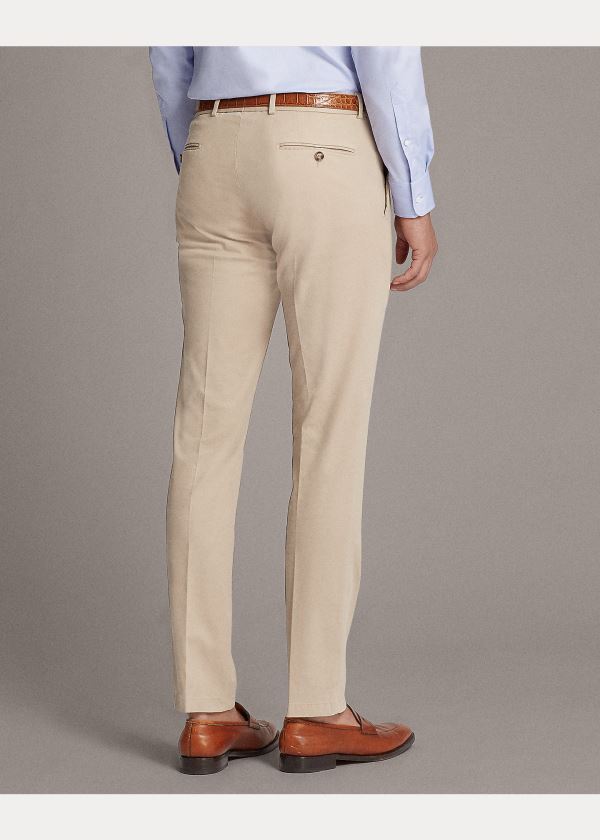Ralph Lauren Slim Fit Stretch Chino Hnědožlutý | 4UIMwK3B